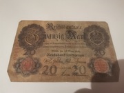 Banknot 20 Marek 1906 rok 