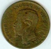 WŁOCHY WIKTOR EMANUEL 5 CENT. 1861 Cu ładny stan 