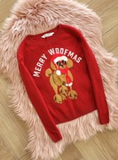Sweter świąteczny dziecięcy Mikołaj święta H&M 146
