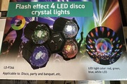 4 LED kryształowe światła disco efekt błyskowym