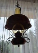 Stara lampa miedziana 