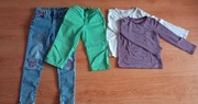 Zestaw paka dla dziewczynki 116/122 spodnie spódni