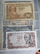 Zestaw 14 banknotów Hiszpańskich