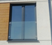 Okno francuskie balkon szklany 100x100 System ZET