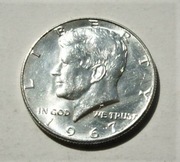 1/2 dolar 1967 (2) half dollar srebro Stan!!