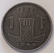 1 frank 1944 r. Belgia cynk
