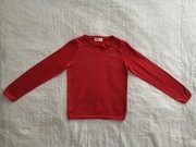 Czerwony elegancki błyszczący sweter H&M 134 - 140