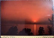 Pocztówka Zachód Słońca Michigan USA  
