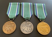 Komplet medali Za zasługi dla transportu PRL