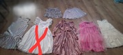 Paka ubrań sukienki, spódniczk dla dziewczynki 164