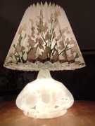 Stara lampka nocna Vintage, dwie żarówki Murano