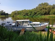 łódź motorowa kabinowa houseboat 60cm zanurzenia