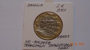 Anglia 2 funty 2001, proof, Transmisja