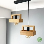 Lampa wisząca drewniana BOX20 DUE