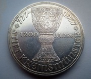 Austria 100 SCHILLING szylingów 1977 Piękna Srebro