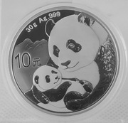 Chińska Panda 2019 10 Yuan SREBRO