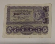 banknot 10 koron , państwo Austro-Węgry , 1922