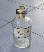 Stara butelka apteczna Alkohol 70%
