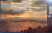 Pocztówka Zachód Słońca Jezioro Utah USA 