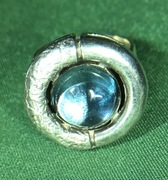 Okazały pierścień srebrny 925 z Blau Topaz