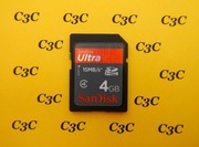 SDHC 4 GB ~~ SanDisk ~~ Ultra 15 MB/s.
