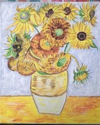 Obraz, Słoneczniki, Vincent Van Gogh, kopia, 20x30