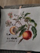 Obraz haft krzyżykowy brzoskwinie 