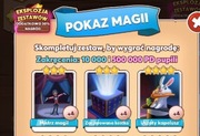 Coin Master Pokaz Magii set białych kart