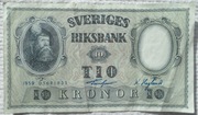 Szwecja Król Gustaw I Waza SEK 10 koron 1959 Ładny