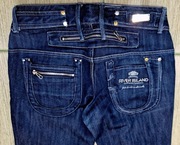 Piękne Spodnie jeansy River Island granat XS