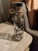 Butelka szklana ręcznie malowana 