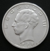 Belgia 50 franków 1939 - Leopold III - srebro