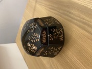 Czarna szkatułka puzderko ceramika porcelana