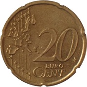 Euro-Strefa Niemcy 20 eurocentów z 2002 r. OMO