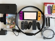 Nintendo Switch v2 Ring Fit I neonowe joy-kony