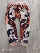 Fajne pumy spodnie lato tygrysie 98 cm