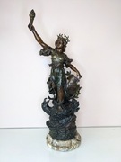 Śliczna rzeźba, figura. Sygnowana Rullony. Francja