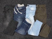 4 pary spodni denim jeans 158 młodzieżowe