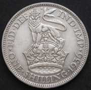 Wielka Brytania 1 shilling 1936 - Jerzy V - srebro