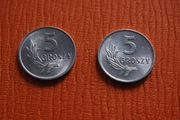   Menniczy zestaw 5 groszy PRL 1962 1968