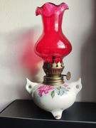 Kolekcjonerska porcelanowa mini lampka naftowa n1