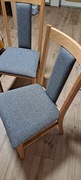 Sprzedam 4 nowe krzesła bukowe, tapicerowane NIKAS