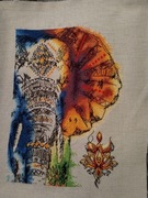 Obraz haft krzyżykowy słoń 