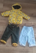 Zestaw dla niemowlaka kurtka i 2 pary spodni 