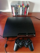 Konsola PS3 slim 320 GB + kontroler + 16 gier