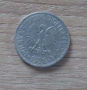 Moneta 1 złoty r.1967 brak wybitego znaku mennicy 