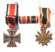 Krzyż żelazny 2 klasy wraz z KVK 2 z baretką
