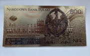 Banknot pozłacany 24k - 50 ZŁ Jan III Sobieski 