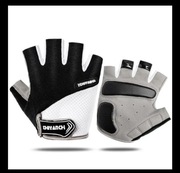 Rękawice Half Finger silikon Black-White-Grey L