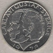 Szwecja 1 korona krona 1978, 25 mm